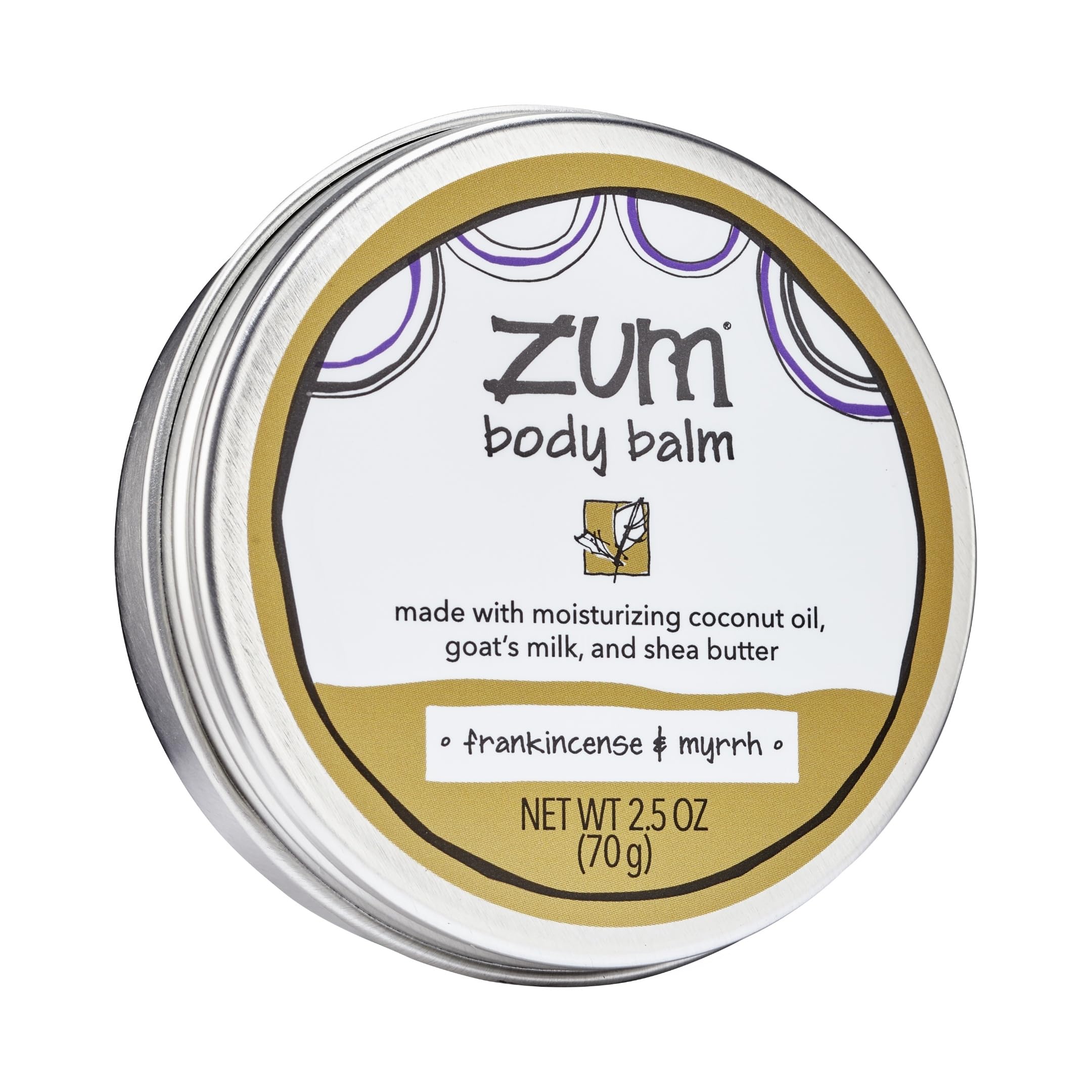 Zum Indigo Wild front tin showing label and frankincense scent benefit