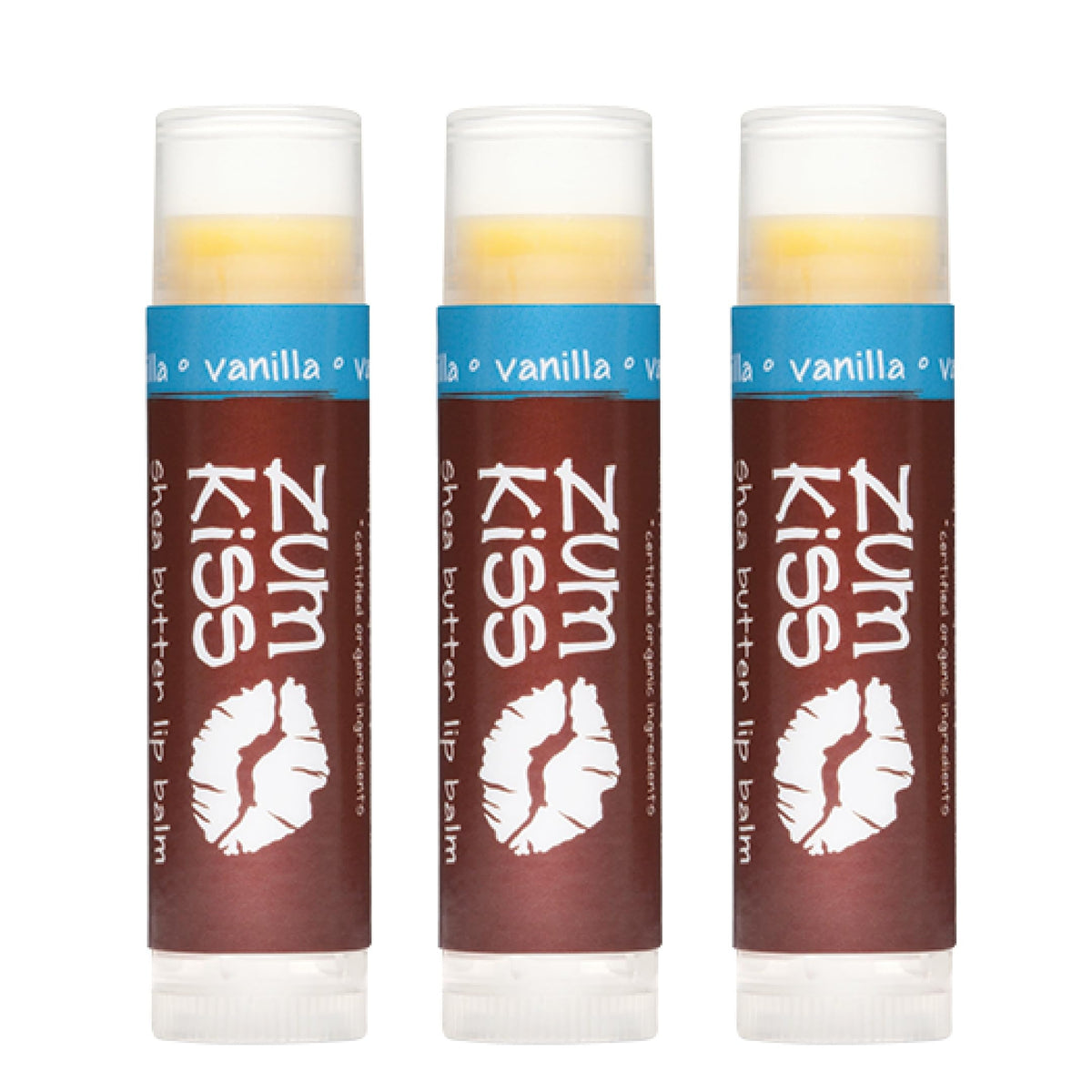 Zum Kiss Stick front view showing tube and label, easy identification benefit