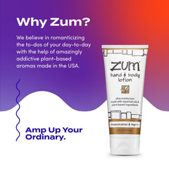 Zum 6 fl oz bottle beside common items to show size and travel-friendly convenience