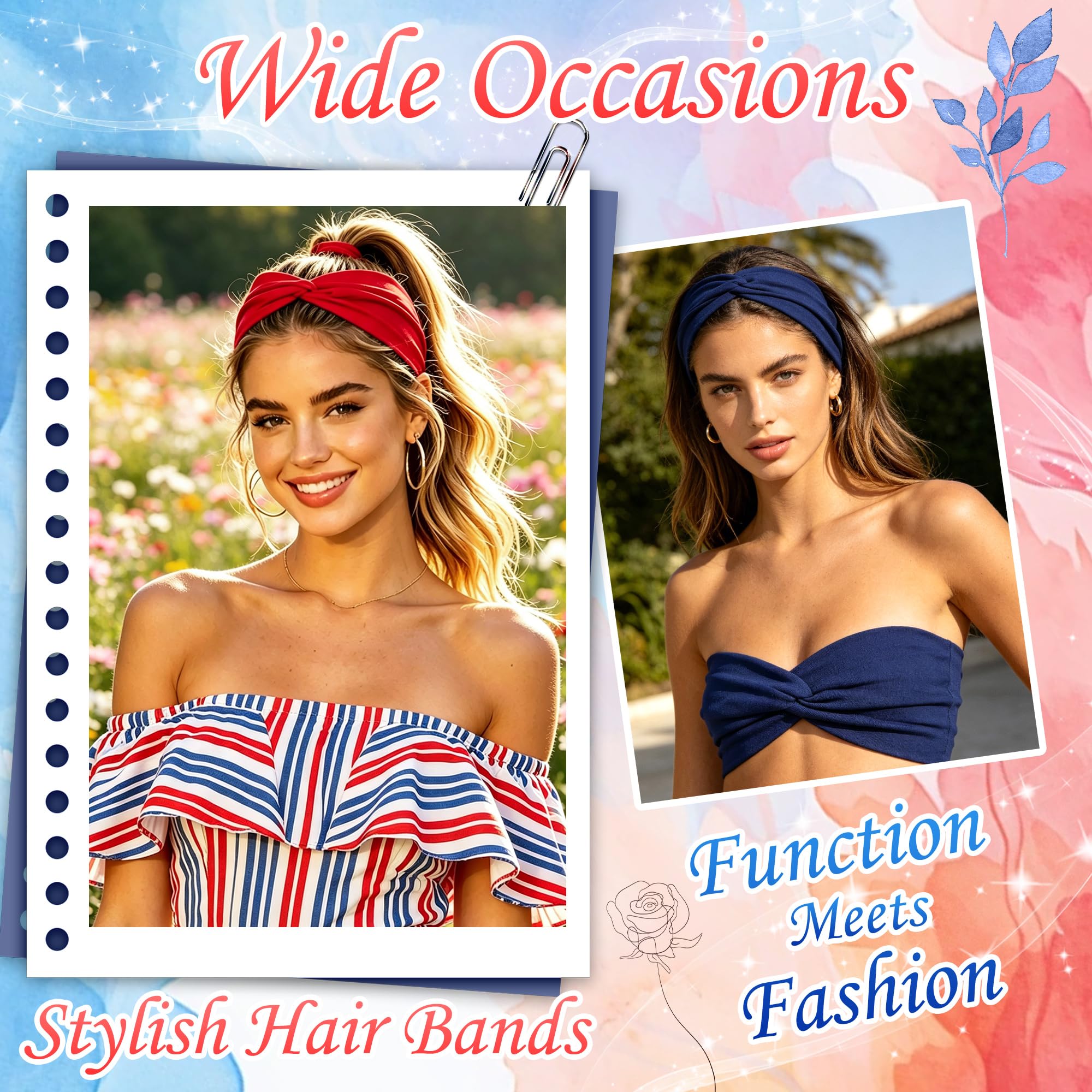 ZUYASEZ individual band flat-lay showing colors and twist styling