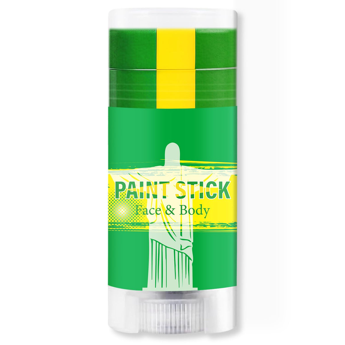 ZxjwT front view of compact face paint stick showing bright colors and portability