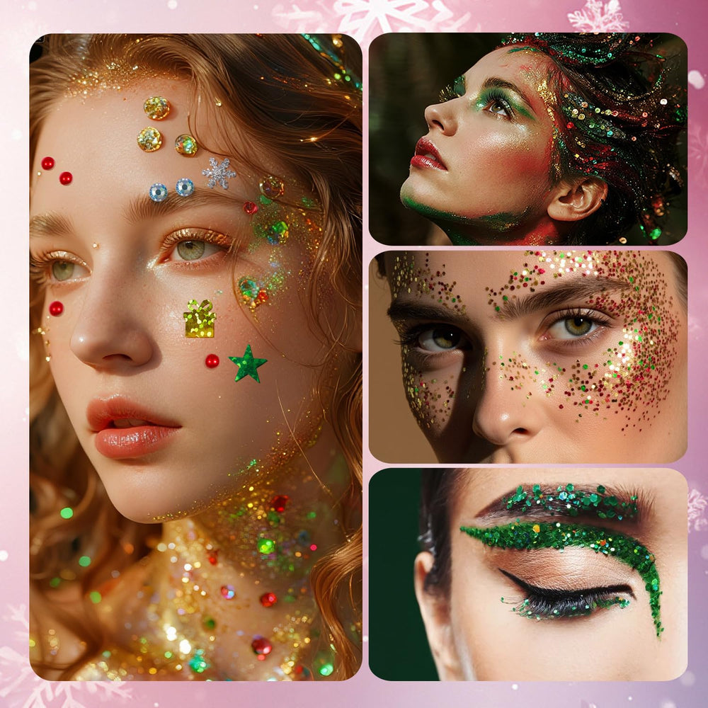 ZXZTSM lifestyle festival model wearing glitter for stage-ready effect