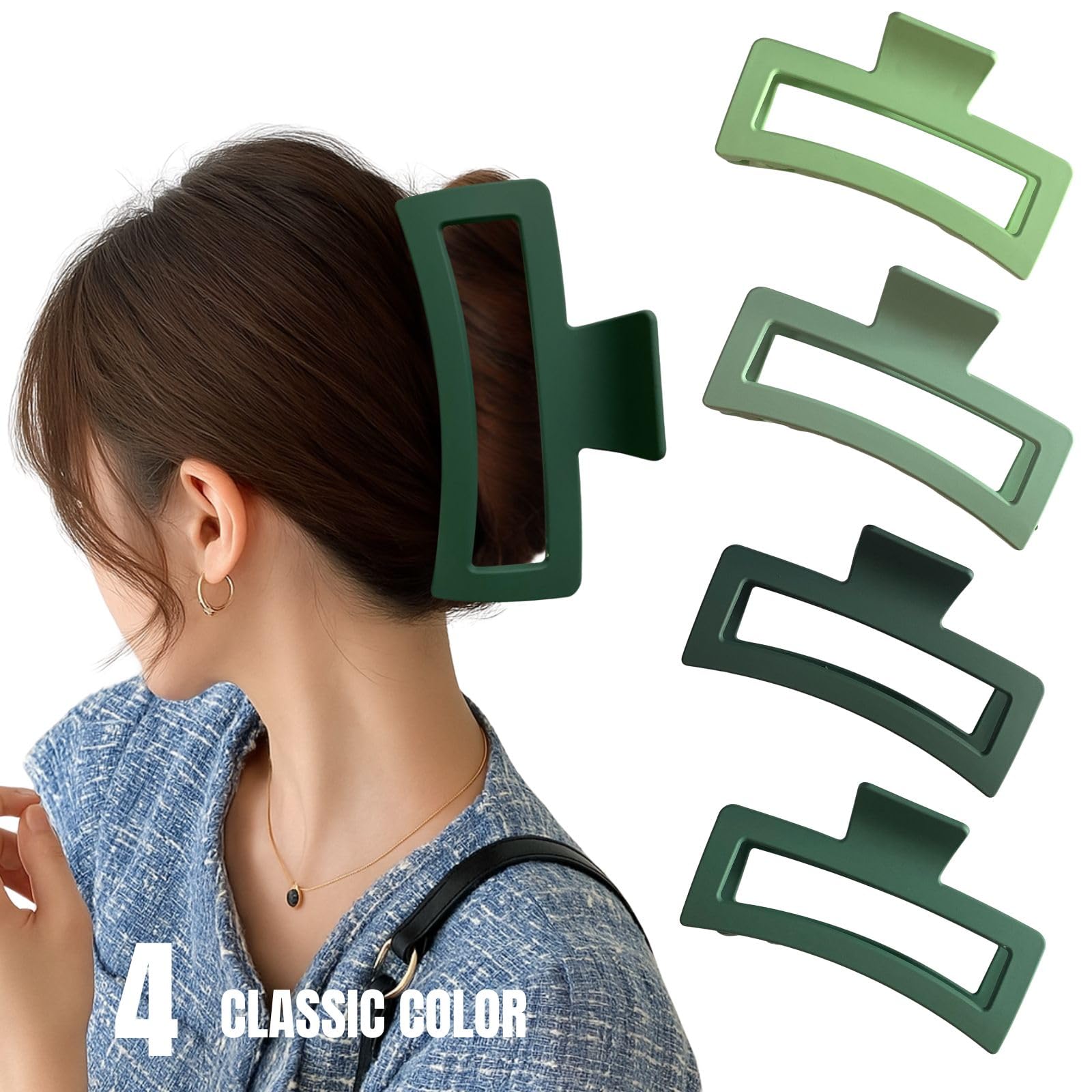ZYTJ clip in use holding a high bun, comfortable strong hold for active days