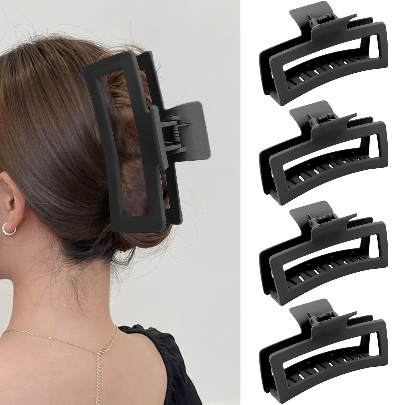 ZYTJ front packaging showing four black jumbo claw clips, practical gift