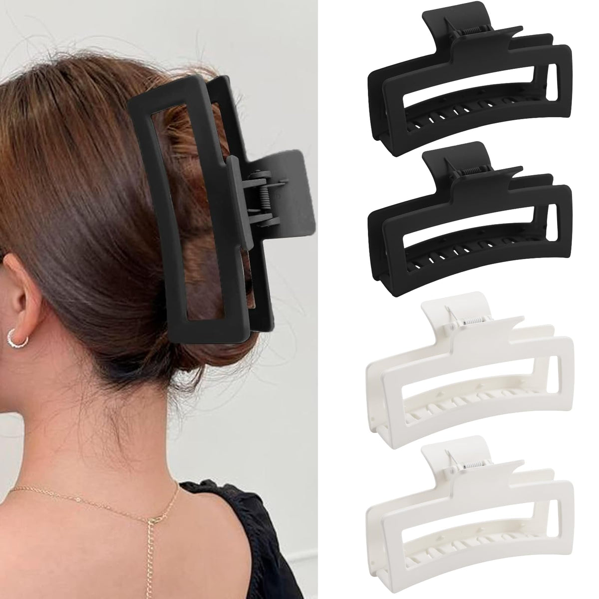 ZYTJ front packaging showing four black and white clips, durable gift-ready set