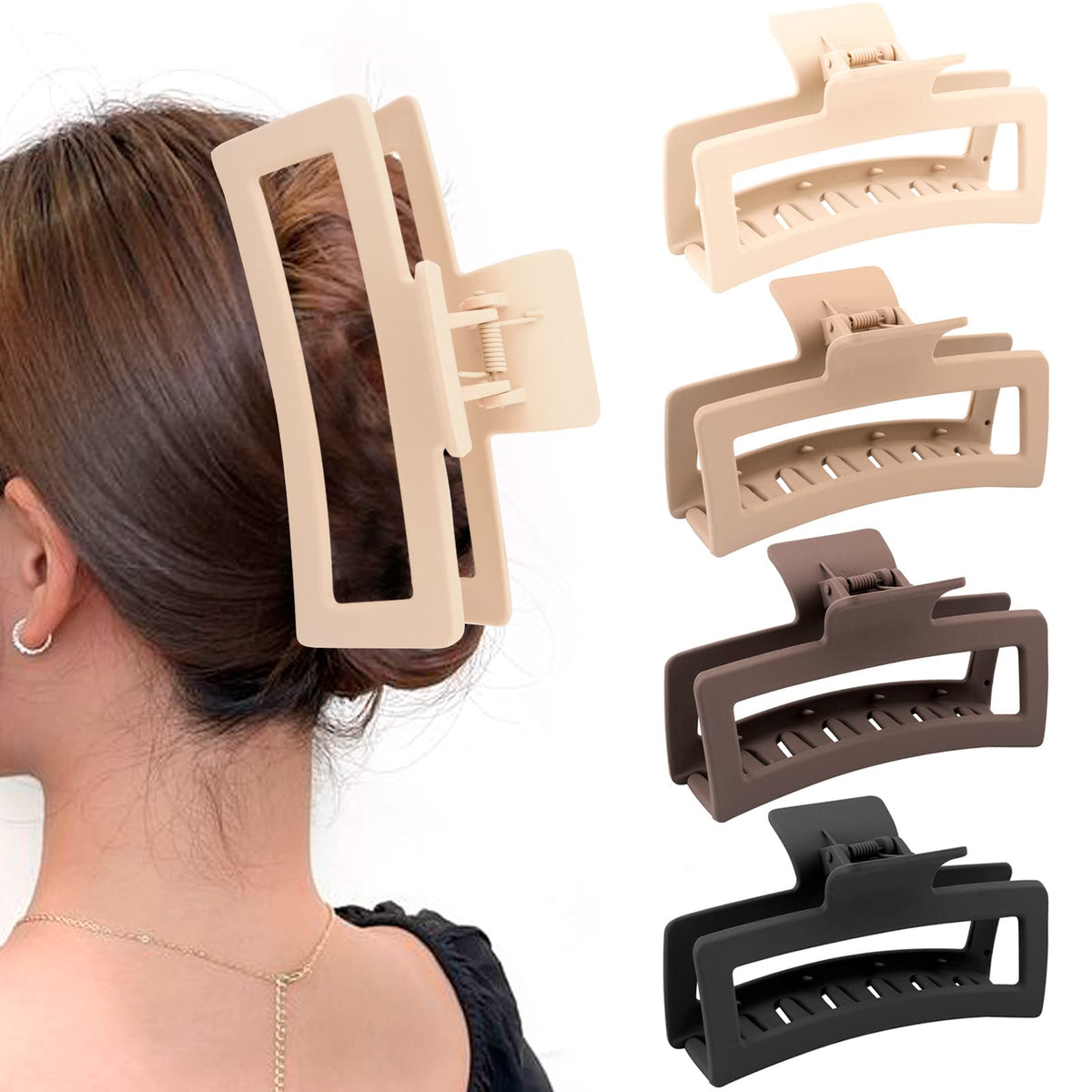 ZYTJ front view of XL jumbo claw clip showing strong hold