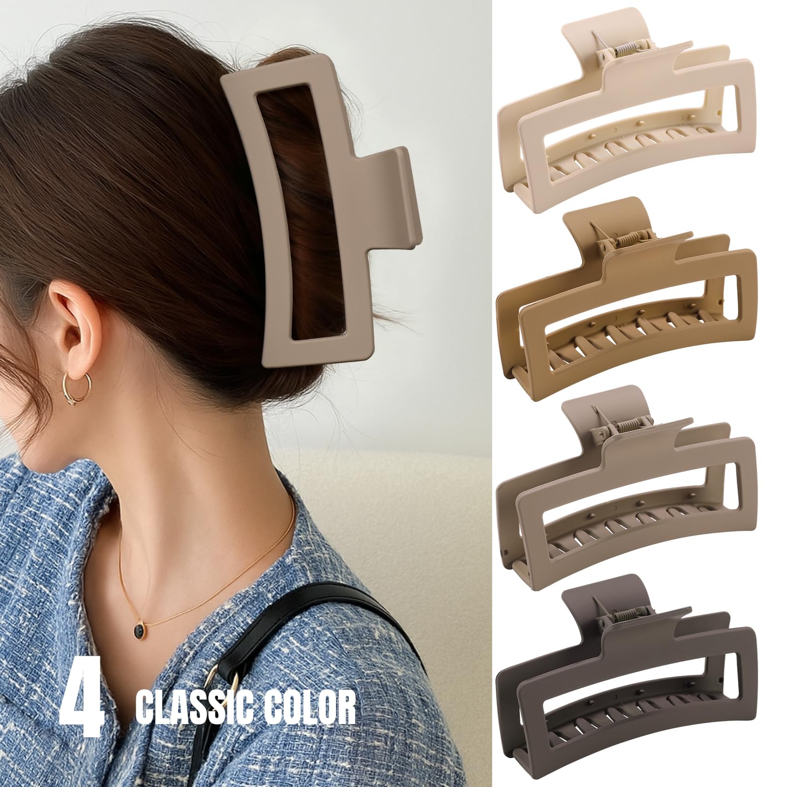 ZYTJ clip holding thick long hair in a secure effortless updo