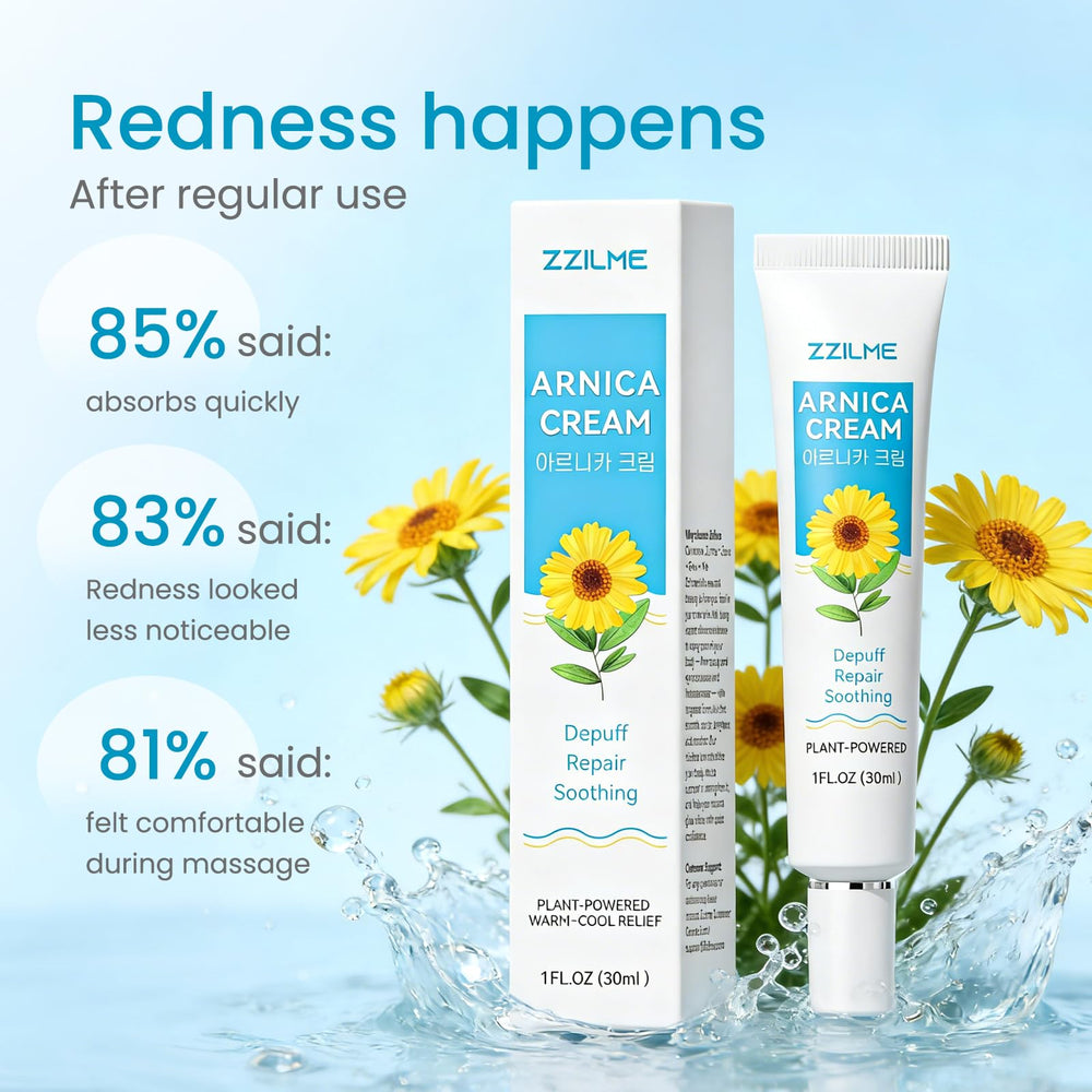 ZZILME ingredients label with arnica and vitamins listed for clarity