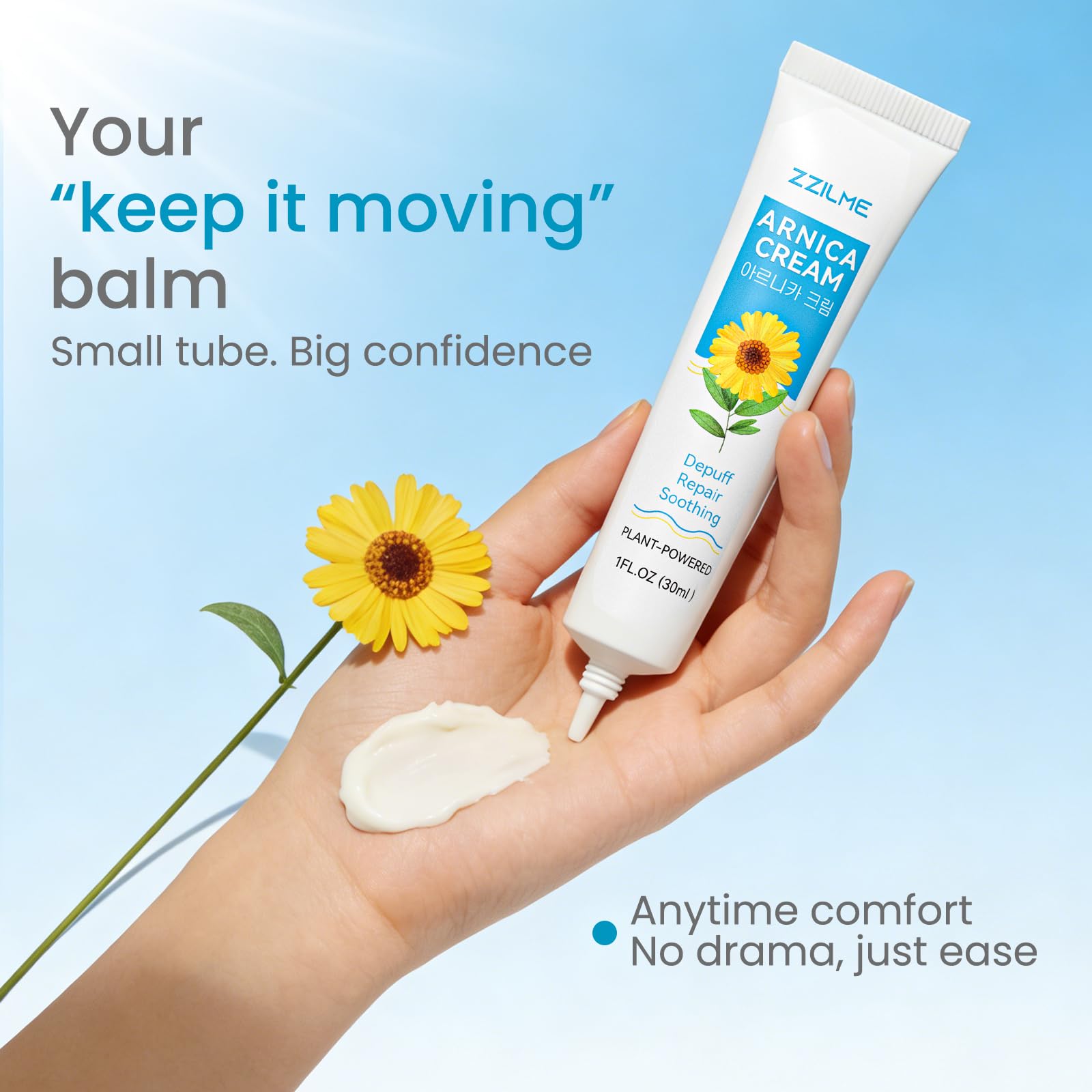 ZZILME on bathroom counter staged for daily skincare routine benefit