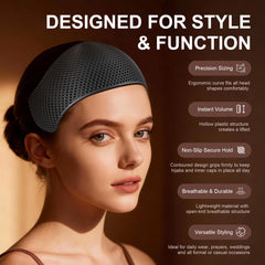 ZZUOMS band beside a finger illustrating compact size for easy portability
