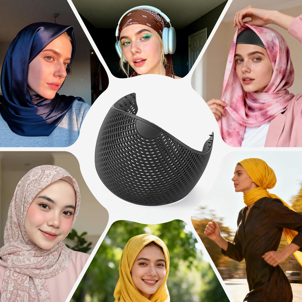 ZZUOMS band under undercap and turban showing compatibility with headwear
