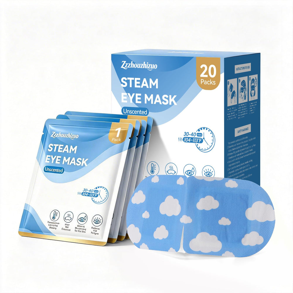 Zzzhouzhizuo front packaging showing 20-pack unscented masks and benefits